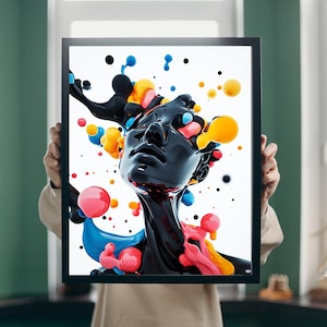 Large Surrealism Abstract Contemporary Digital Wall Art Home Decor Sophisticated PhotoRealism Avant-Garde Aesthetic Prints