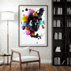 Large Surrealism Abstract Contemporary Digital Wall Art Home Decor Sophisticated PhotoRealism Avant-Garde Aesthetic Prints