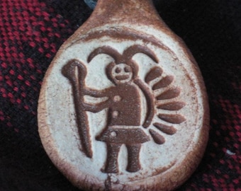 Humpbacked Shaman Rock Art  Pendant Necklace