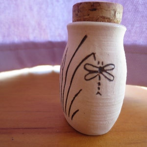 Desert Agave with dragonfly Porcelain Stash Jar Bottle image 3