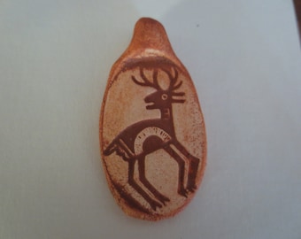 Mountain Deer Rock Art Petroglyph Jewelry Pendant