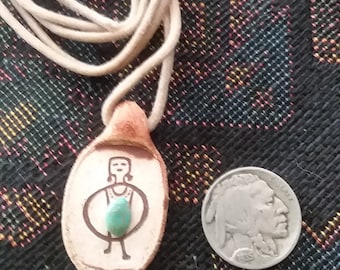 Hoop Girl Petroglyph Design Pendant