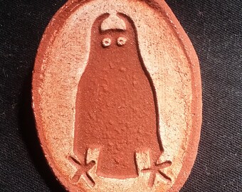 Owl Petroglyph Design Brooch Pin inspired by the Anasazi