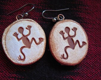 Frog Petroglyph Rock Art Jewelry Earrings