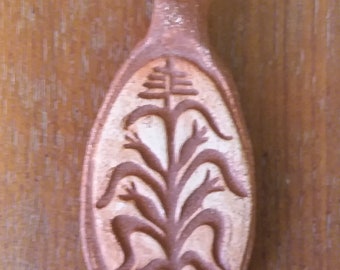 Southwest Corn Rock Art Clay Pendant Necklace