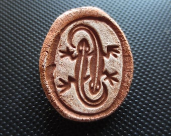 Doble lagarto suroeste de Petroglifo Rock Art Design Pin Brooch
