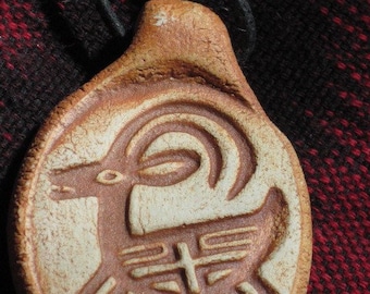 Anasazi Rock Art Petroglyph Mountain Goat Necklace