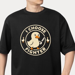 Camiseta unisex con dibujo de ganso salvaje, ideal como regalo para amantes de las aves, camiseta de luchador de granja de patos con hocico, ilustración de gansos salvajes.
