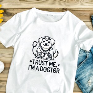 Dog Doctor Unisex Tee, Medical Medicine Hospital Health Stethoscope Cartoon Shirt, Veterinary Gift
