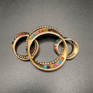 Butler Fifth Avenue Collection, Three Circle Brooch, Personality Brooch, Signed Vintage piece