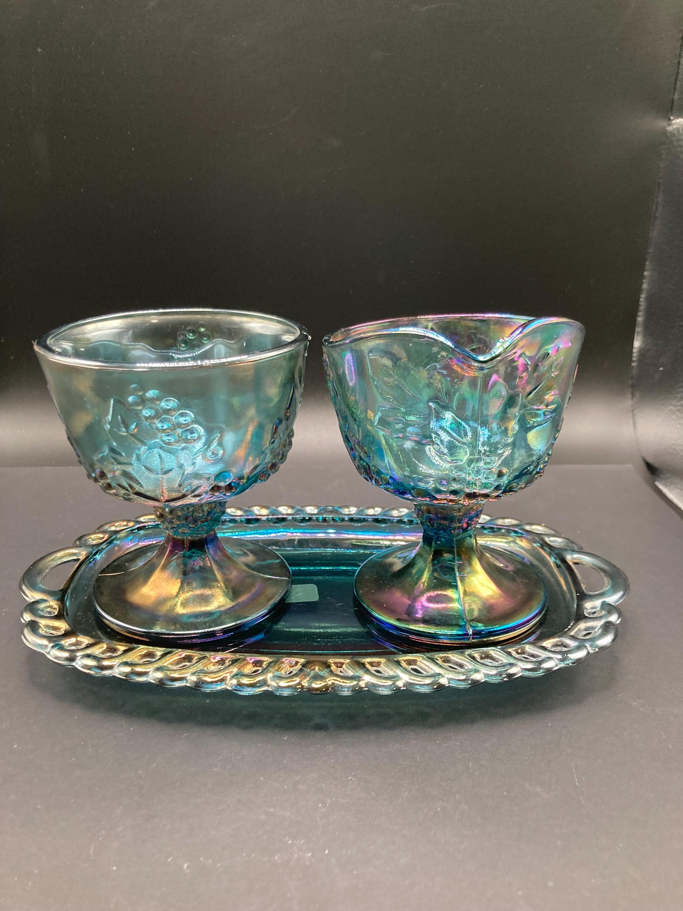 Blue Indiana Glass Carnival Glass - Etsy