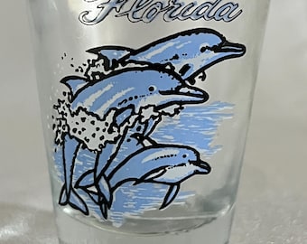 Florida Souvenir Shot Glass, Dolphin Collectible