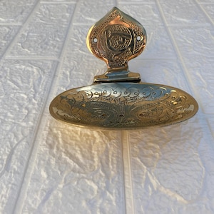brass soap dish - handmade brass soap holder - wall mounted bathroom decor