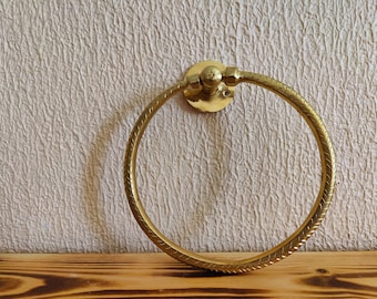 Handmade Moroccan Brass Towel Ring Holder : Vintage Bathroom Decor