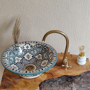 Handmade Ceramic Bathroom Sink – Custom Vessel Sink, Vanity Bowl, Pottery Art Basin, 100% Handcrafted, Unique Bathroom Decor