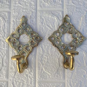 Moroccan Brass Wall Hook – Handcrafted Vintage Style Wall Decor – Boho Brass Hanger  Traditional Moroccan Design