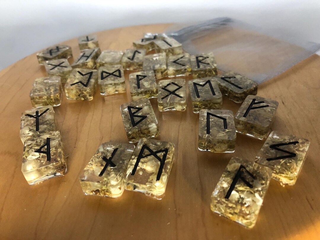 Resin Runes With Divination Herbs - Etsy