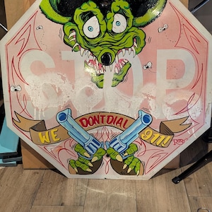 Pinstriped Stop Sign - Etsy