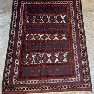 6x4.5ft Afghan Kilim Rug - Tribal Kilim Rug - Vintage Afghan  Kilim Rug - Handmade Woolen Rug - Free Shipping