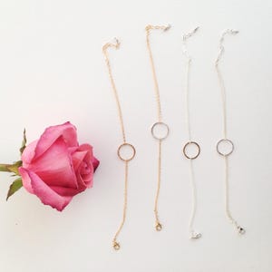 Hammered Circle Bracelet / Sterling Silver / 14k Gold Filled / Mixed Metals / Dainty Jewelry / Gifts for Her / Stacking Bracelets
