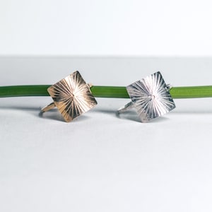 Star Burst Ring / Sterling Silver or 14k Gold Filled / Dainty Jewelry / Gifts for Her / Square / Geometric / Minimalist / Statement Ring
