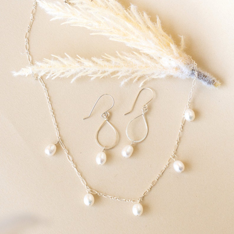 Pearl Earrings / Sterling Silver or 14k Gold Filled / Dainty Jewelry / Freshwater Pearls image 4