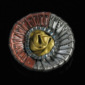 Avant Garde Statement Ketting, Groot Koper, Zilver en Goud Moderne Kunst Sieraden, Unieke Maximalist Sieraden Cadeau voor vrouw verjaardag afbeelding 7