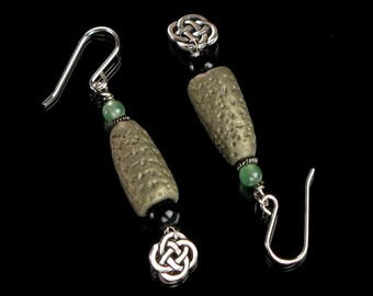 Unique Celtic Silver Earrings, Irish Earrings, Earthy Celtic Knot Jewelry, Unique Earrings Handmade Gift for Her, Mom, Girlfriend, Woman