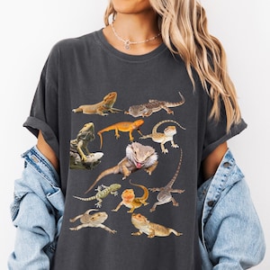 Bearded Dragon Shirt & Sweater Cute Lizard Tee Reptile Lover Gift Bearded Dragon Mom Crested Gecko Funny Reptiles Sweatshirt Pet Lizard Top