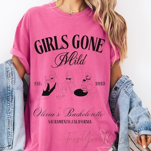 Girls Gone Mild Bachelorette Party Shirts Spa Bachelorette Personalized Bachelorette Movie Night Tee Weekend Trip Bridal Party Comfort Color