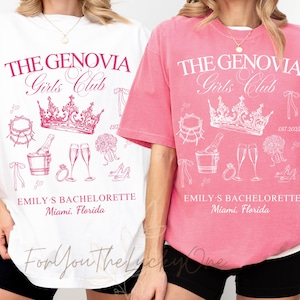 Personalized The Genovia Shirt Bachelorette Shirt Custom Bridal Party Tee Comfort Colors Custom Bach Social Club Me? A Bride? Shut Up! Shirt