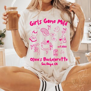 Girls Gone Mild Bachelorette Party Shirts Spa Bachelorette Custom Bridal Party Tee Bach Bridesmaids Gifts Personalized Movie Night Shirt
