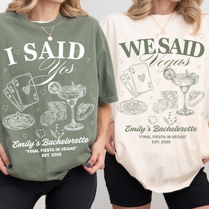 Las Vegas Bachelorette Shirts Custom Casino Bachelorette Party Shirt I Said Las Vegas Bachelorette Personalized Luxury Bachelorette Merch