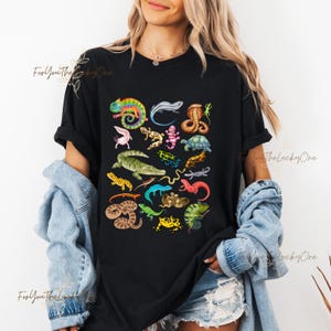 Herpetology Shirt Reptiles and Amphibians of the World Tee Shirt Reptile Gift Zoo Keeper Herpetologist Sweatshirt Present Kids Reptile Gifts image 8