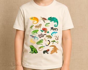 Herpetologie Reptil Shirt Kinder Eidechse Tee Axolotl Bearded Dragon Erwachsenen Sweatshirt Leopard Gecko Hognose Schlange Amphibien Herpetologen Geschenk