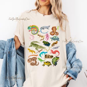 Herpetology Shirt Reptiles and Amphibians of the World Tee Shirt Reptile Gift Zoo Keeper Herpetologist Sweatshirt Present Kids Reptile Gifts image 7