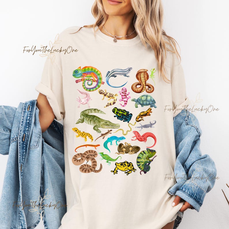 Herpetology Shirt Reptiles and Amphibians of the World Tee Shirt Reptile Gift Zoo Keeper Herpetologist Sweatshirt Present Kids Reptile Gifts image 7