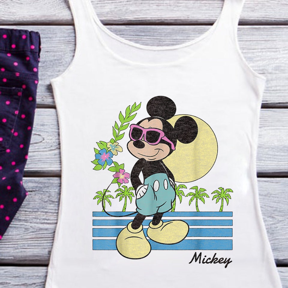 Discover Disney Mickey And Friends Mickey Retro Beach Summer Lover T-Shirt