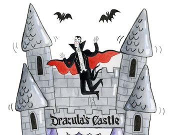 Dracula's Bouncy Castle postcard