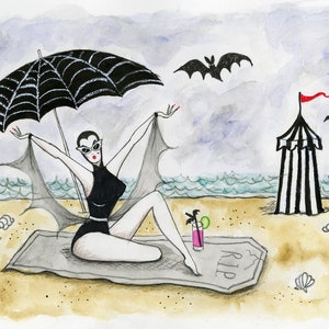 Cartolina delle spiagge cupe