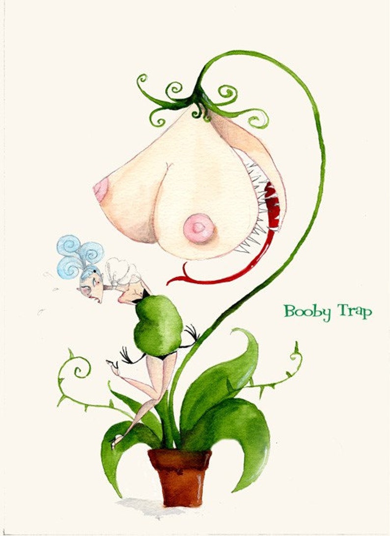 Booby Trap 5x7 inch glittered greetings card image 2