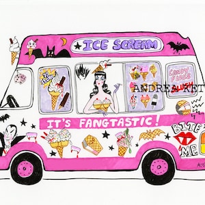 Ice Scream Van greetings card