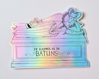 Tudor Tomb Temptress Large Holographic sticker