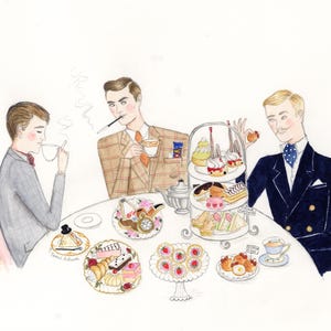 Gentlemen bevorzugen Scones 5 x 7 Zoll-Grußkarte