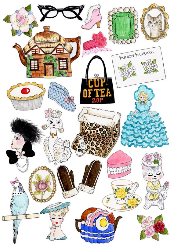 Granny Chic A5 Notebook: Plain Paper
