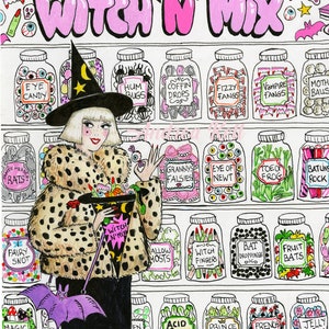 Cartão de felicitações Witch N Mix (sem glitter)