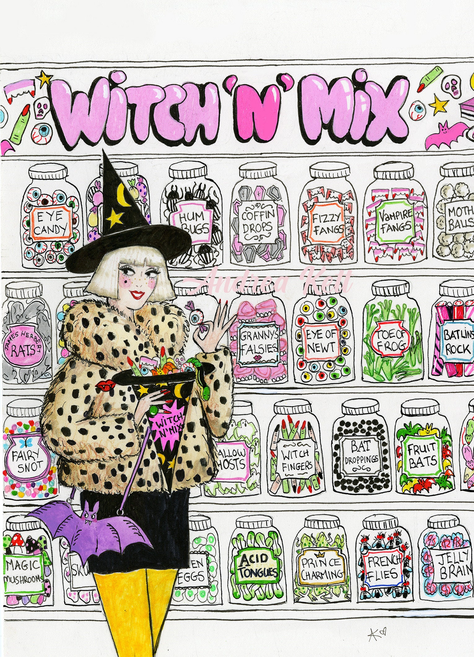 Witch N Mix Greetings Card | Etsy UK