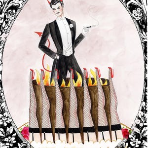 Devils food cake 5 x 7 inch met de hand glinsterende wenskaart