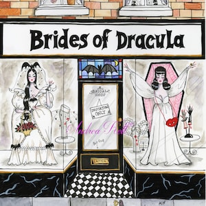 Carte de voeux des épouses de Dracula (sans paillettes)