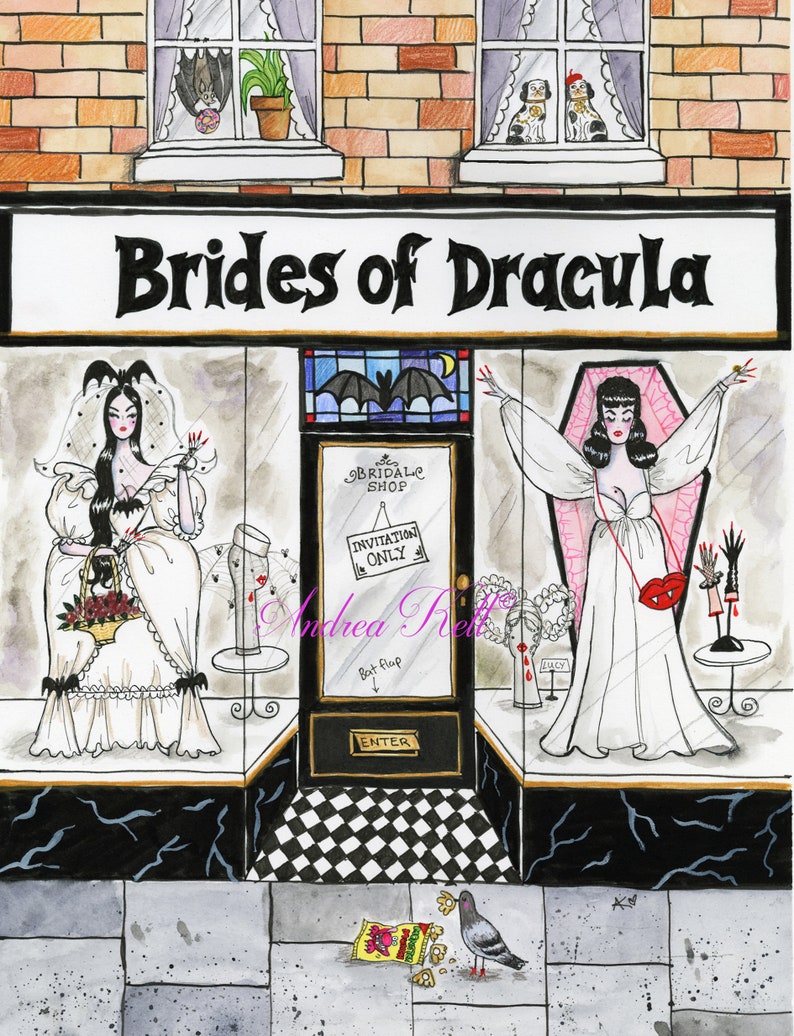 Brides of Dracula Greetings Card image 1